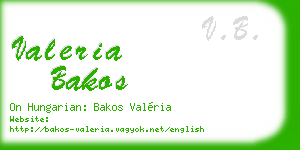valeria bakos business card